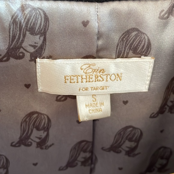 Erin Fetherston Heart print Bow Jacket. Black - Picture 5 of 16